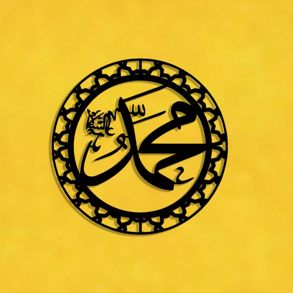 1PC Arabic Metal Wall Art Plaque Elegant Home Office Decor Gift