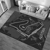 Austria Circuit Map Design Rug Non-slip rug suitable for living room and bedroom sofas.