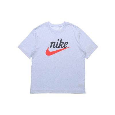 Sportswear Heritage Letter Logo Print Short Sleeve T-Shirt Men Tops Hydrogen-Blue CK2382-407