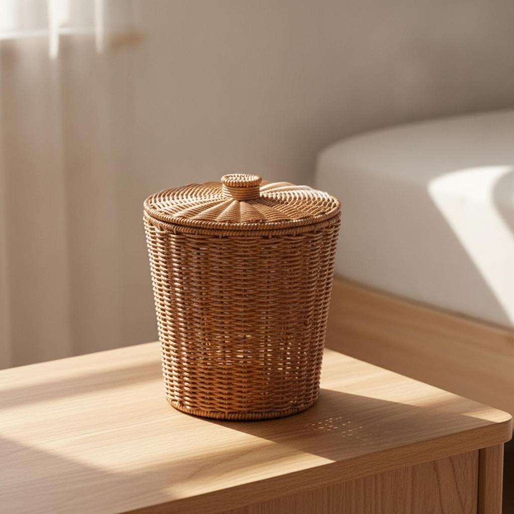 Storage Bin with Lid Decorative Household Organizer Multipurpose for Closet