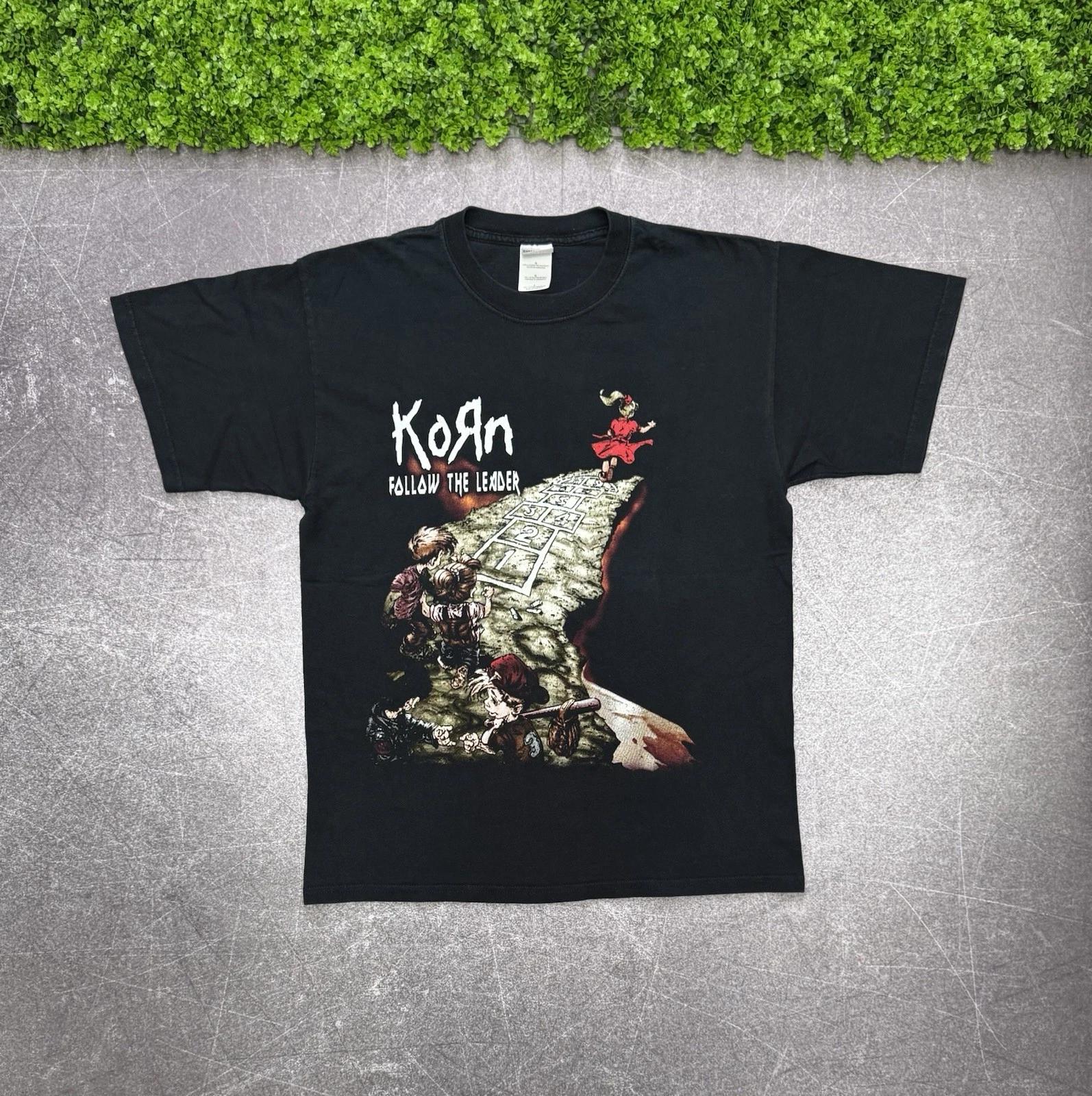 Vintage 2000 KORN Follow The Leader Band Tee Rock T Shirt M