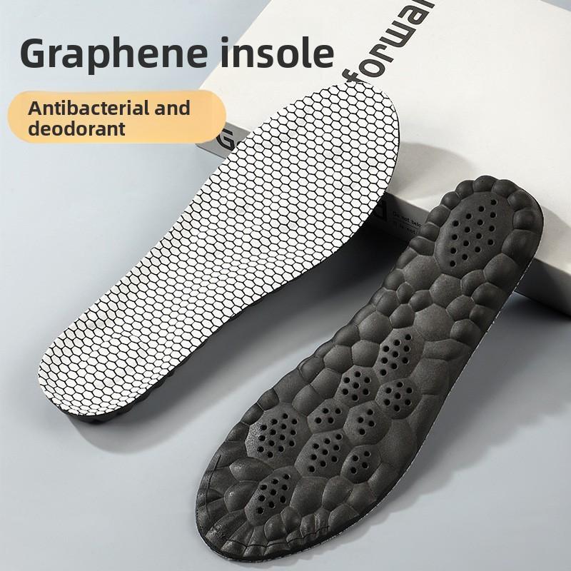 

Графеновая антибактериальная дезодорирующая массажная удобная стелька для спорта и отдыха 45-46 белый