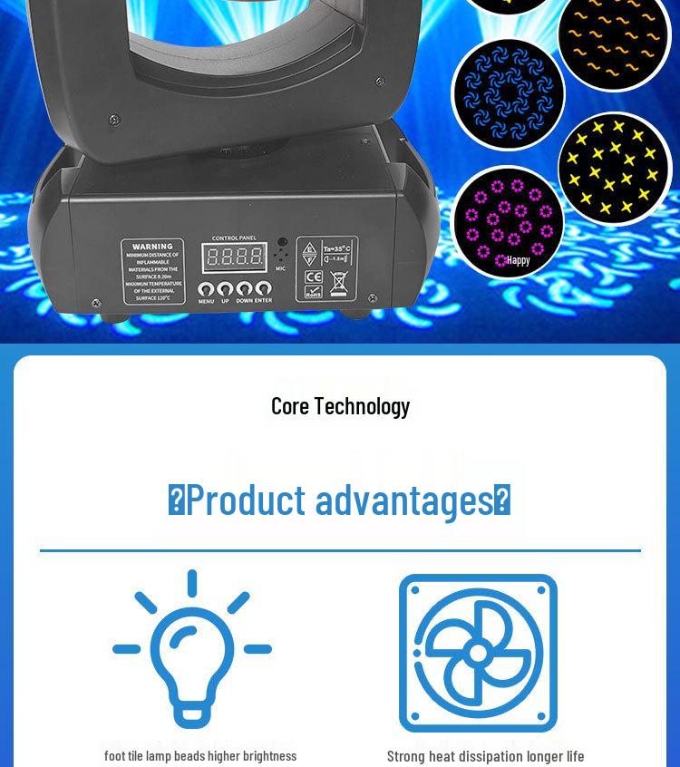 150W LED Beam Cannon: Stage Light with Rotating Colorful Patterns for KTV and Events