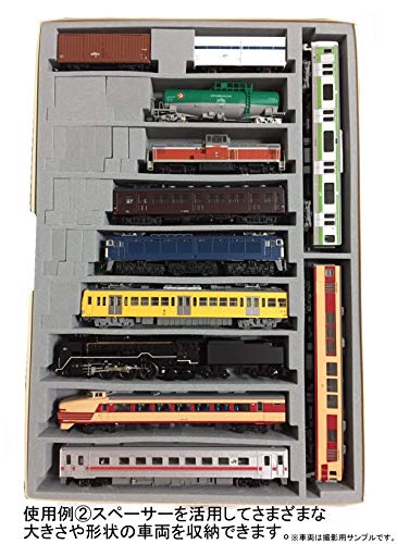 Logifact MIWA A4 Book-Type N Gauge Train Storage Case, Replacement Urethane Insole for 11 Cars (5 Sheets), Gray, 296mm x 201mm x 20mm, MO004