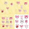 9pack Lovely Embroidered Appliques Colorful Bows Glitters Embroidered Patches for Customizing Apparels