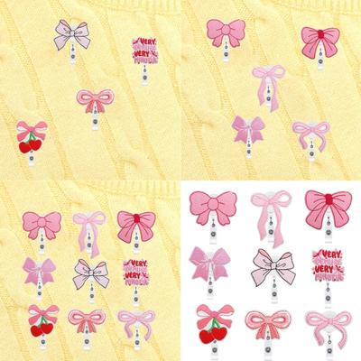 9pack Lovely Embroidered Appliques Colorful Bows Glitters Embroidered Patches for Customizing Apparels