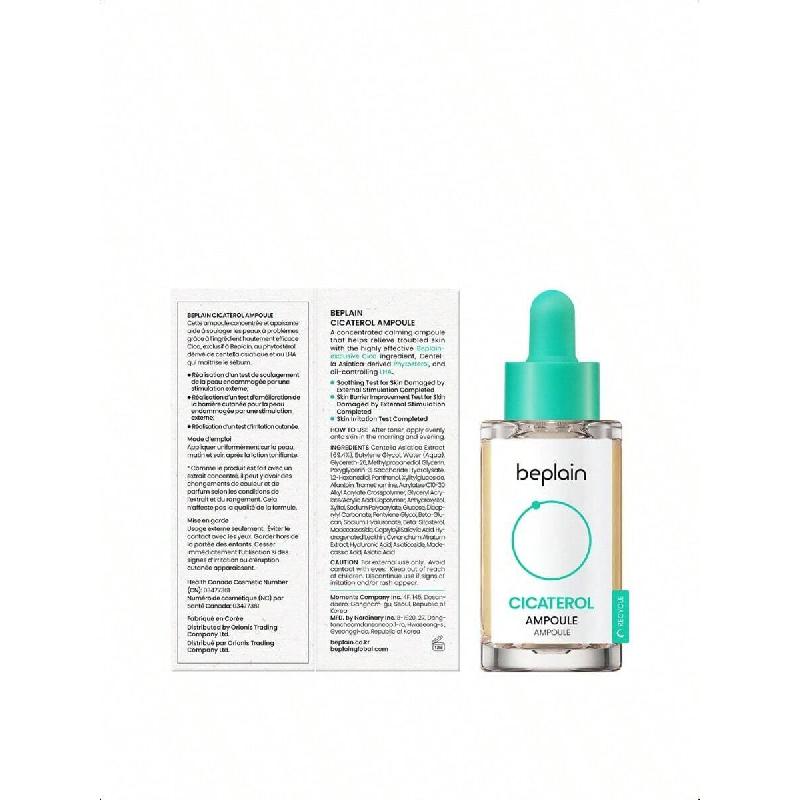 Beplain Cicaterol Ansiktsserum 30ml | Kraftfull Lugnande & Återhämtande Formula För Irriterad, Känslig Hud