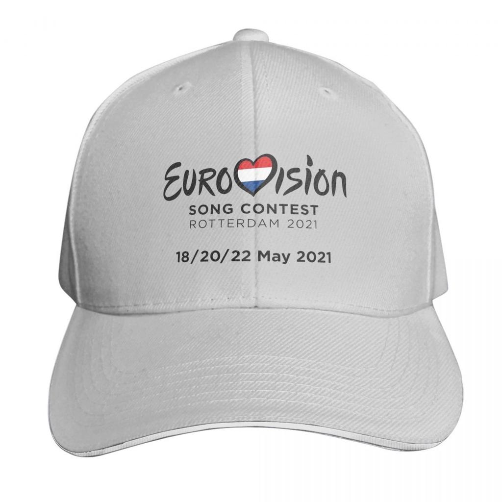 Czapka z Logo Konkursu Piosenki Eurowizji Modna Codzienna Czapki Baseballowe Regulowany Kapelusz Hip Hop Lato Unisex Czapki Baseballowe