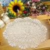 Table Mat 2022 Beige/White Cotton Lace Doilies Floral Lace Doilies Floral