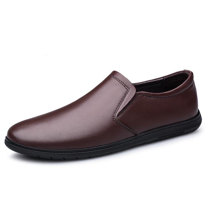 

678 Мужская Обувь Кожаная Обувь Повседневная Обувь Весна и Лето Низкие Кроссовки Поверхность из Коровьей Кожи Плоская Подошва Обувь-Слипоны Оксфорды 38 коричневый