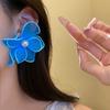 Big Floral Iron Mesh Flower Earrings Iron Wire Ladies Stud Earrings  Daily Wear