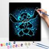 Disney Stitch Glow In Dark Oil Paint by Numbers Painting Kit Handmade Diy Home Decoration Gift