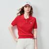 Women's Retro Cable Knit Linen Blend Polo Top