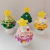 Christmas Yarn Ornament Bright Color Xmas Tree Star Shape Knitted Tree
