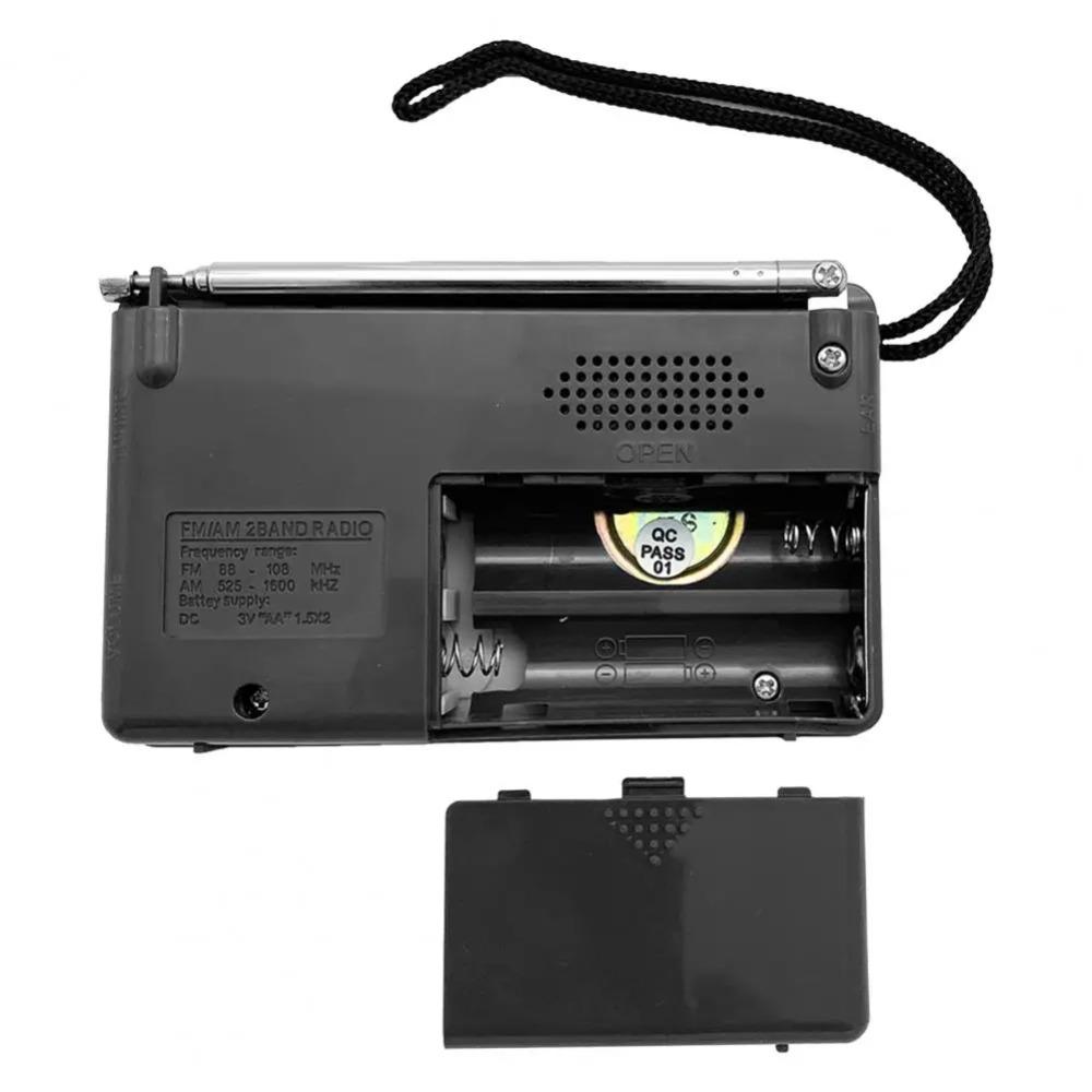 AM FM Radio Pocket Radio AM FM Transistor Radio DSP Chip Portable Pocket Mini Radio with Loudspeaker Headphone Jack Silver Gray