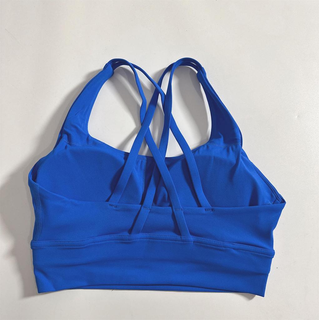 Women's Shockproof Multi-Strap Sports Bra with Chest Pad