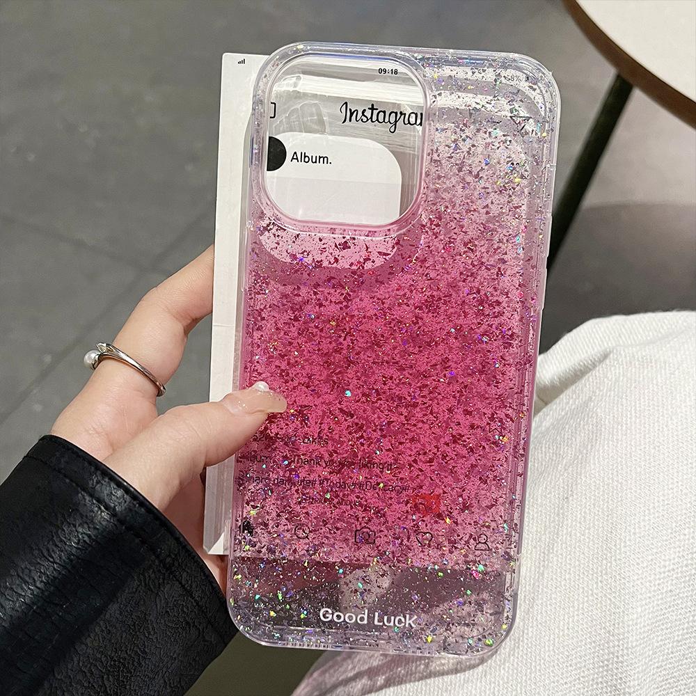 

Gradient Dyeing Powder Suitable for Apple 16 Mobile Phone Case IPhone 15 Protective Case 14 Large Hole 13 Promax Soft Border Apple 16