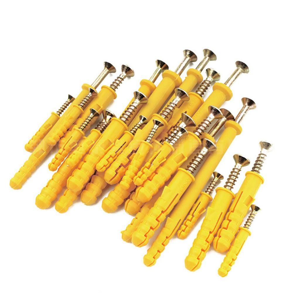 50Sets Self Drilling Expansion Tube Nails M6 M8 M10 With Screws Expansion Bolt Pipe Heavy Duty Self-Tapping Flat Head Screws