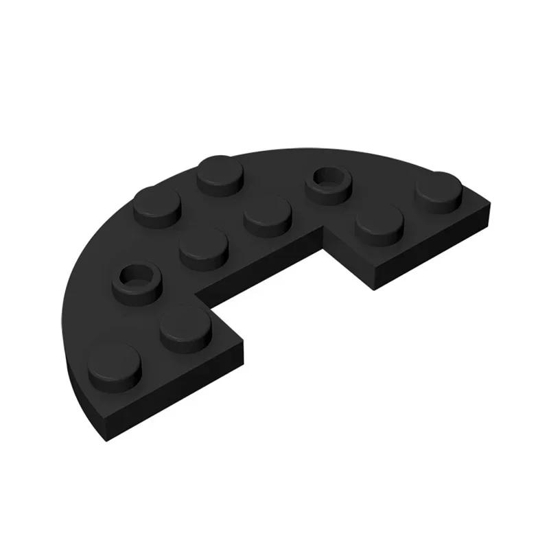 

MOC 10PCS Puzzle Particle 18646 Round Half 3x6 Plate Building Blocks Kit With 1x2 Cutout Bricks Toy Children Gifts Dropshipping