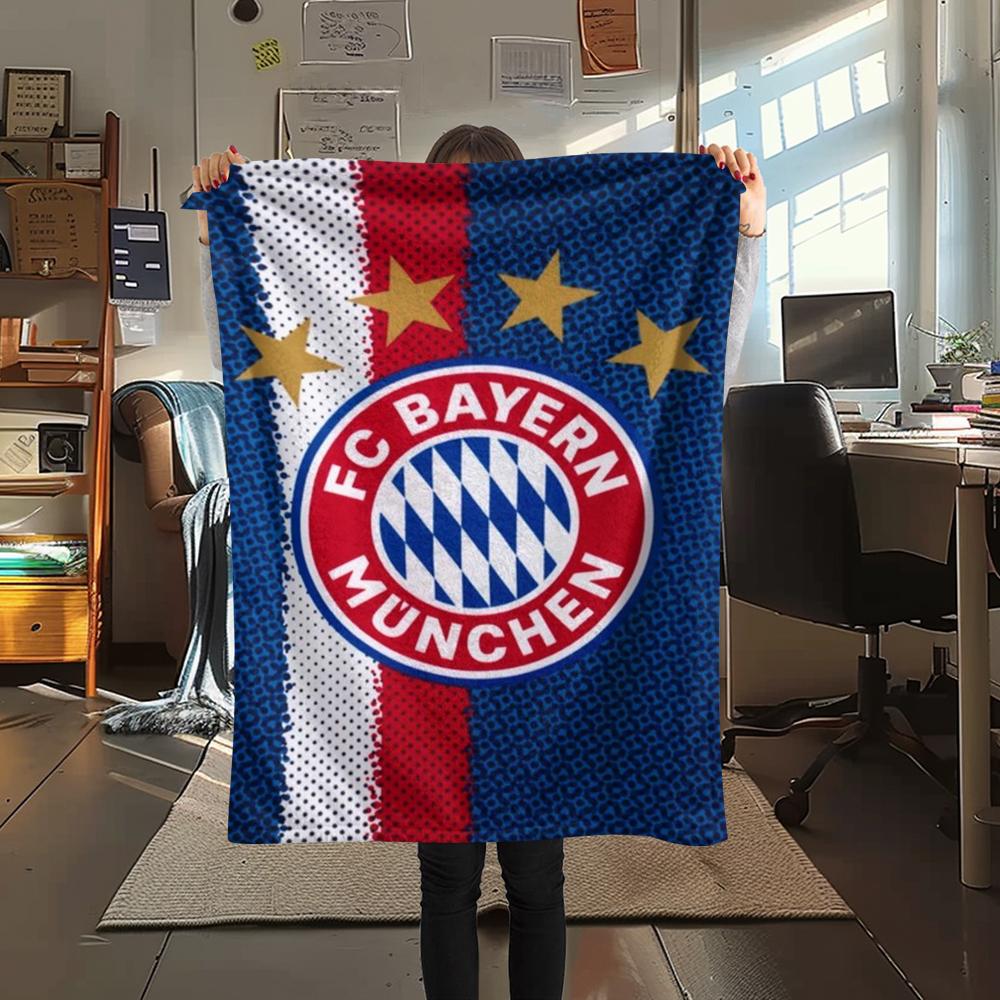 1pc FC Bayern Munich Print Flannel Blanket, High quality Comfortable for All Seasons, Home Decor, Warmth and Comfort, Perfect for Christmas Gifts47