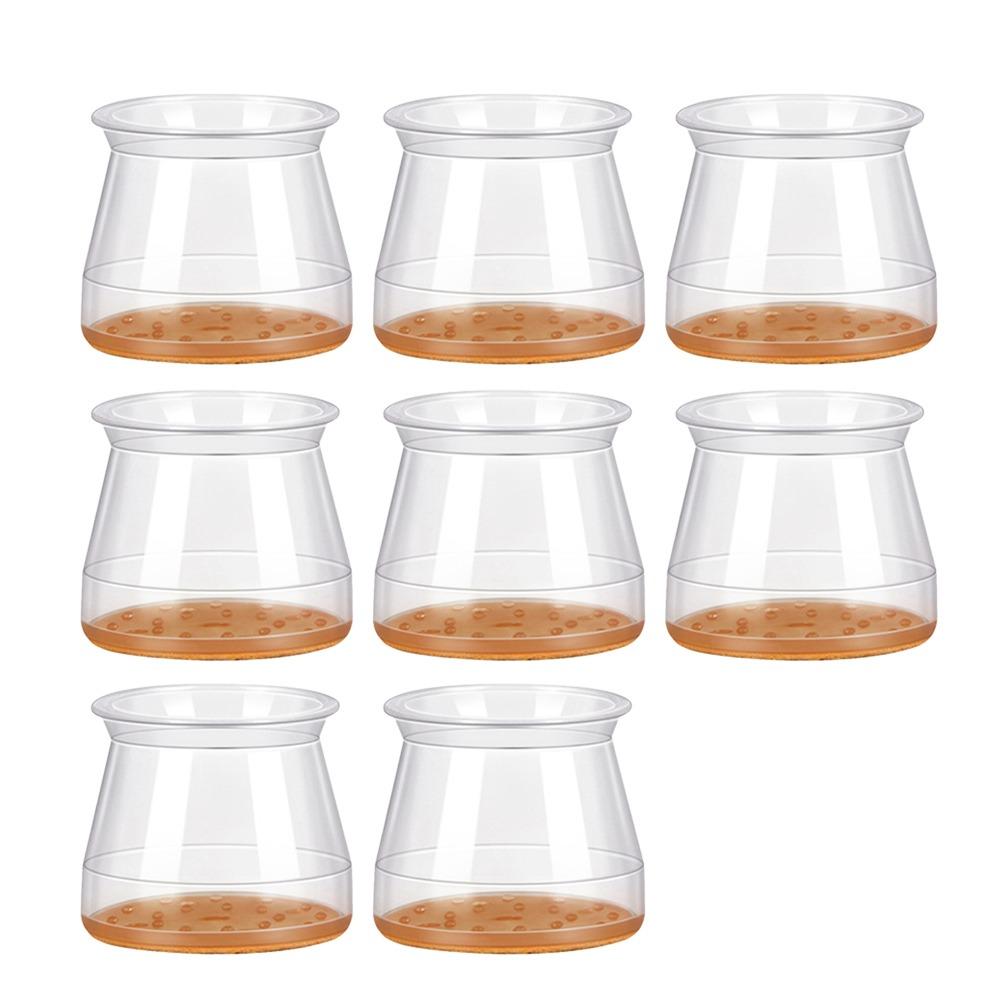 8 szt./zestaw Okrągłe Pokrowce na Nogi Krzesła Ciche Silikonowe Ochraniacze na Podłogę pod Nogi Krzesła Pogrubione Odporne na Zużycie Ochraniacze na Nogi Stołka