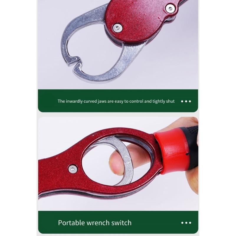 Fishes Control Clamps Grabber Aluminum Alloys Fishes Lip Gripper with Scale Professional Fishes Grabber Easy To Use