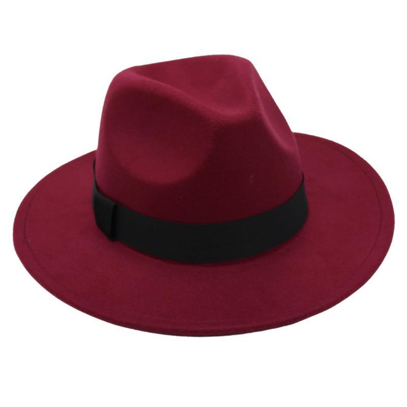 Shanghai Fedora Hat Tie-Dye Top Hat Jazz Hat Men And Women Felt Hat Temperament Woolen Hat Trend