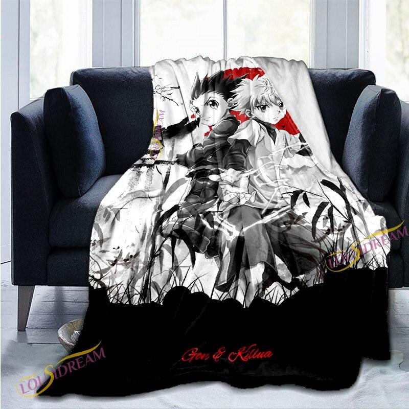 Couverture de dessin animé Hunter X Hunter, literie polaire douce, impression 3D, couette, canapé de maison, Manga japonais, cadeaux pour garçons et enfants