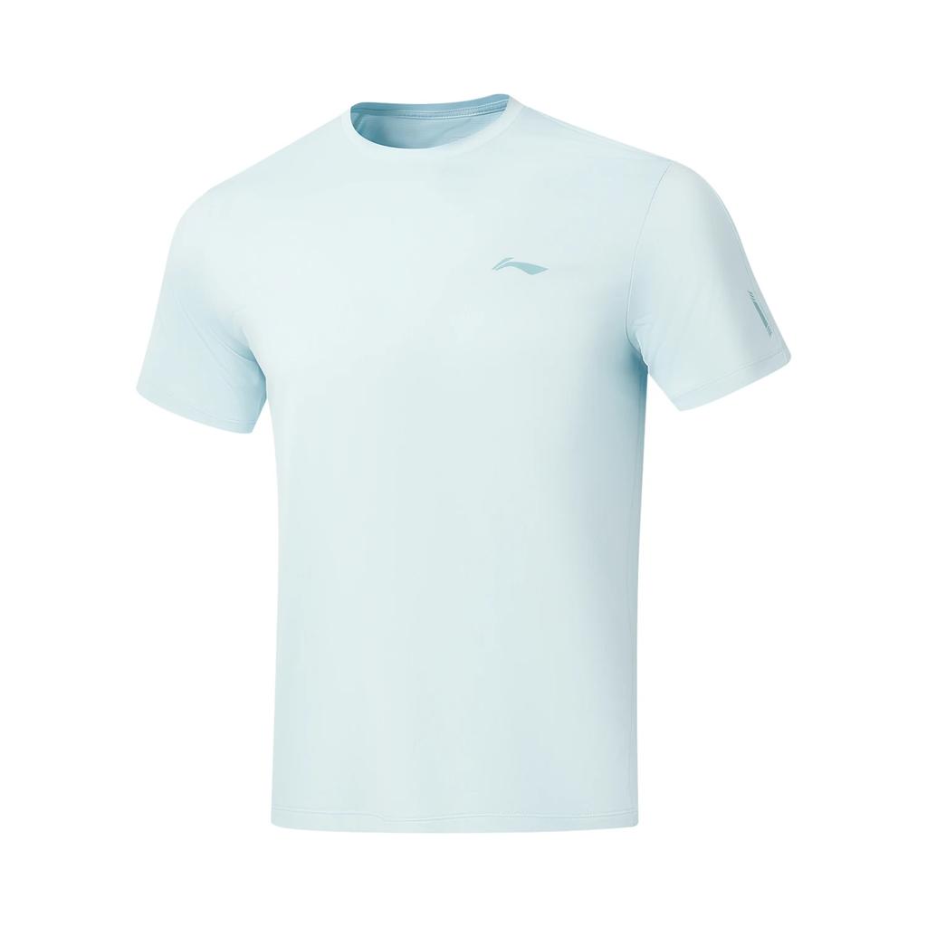 Li-Ning Fitness Series Round Neck Moisture Wicking Breathable Soft Casual Short Sleeve T-Shirt Men tops ATSWA73-1