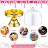 4/12pcs Clear Plastic Mini Candy Cupcake Boxes Wedding Gift Box Party Dessert Macarone Display Stand Tray With Lid Table Decor