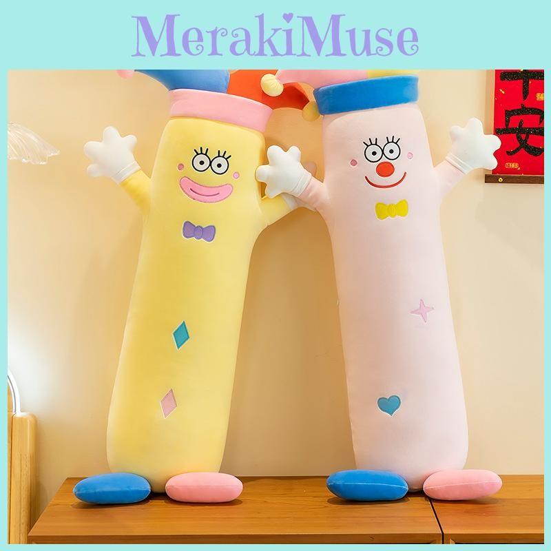 Cute Clown Cartoon Long Plush Toy Pillow Children Toy For Birthday Gifts