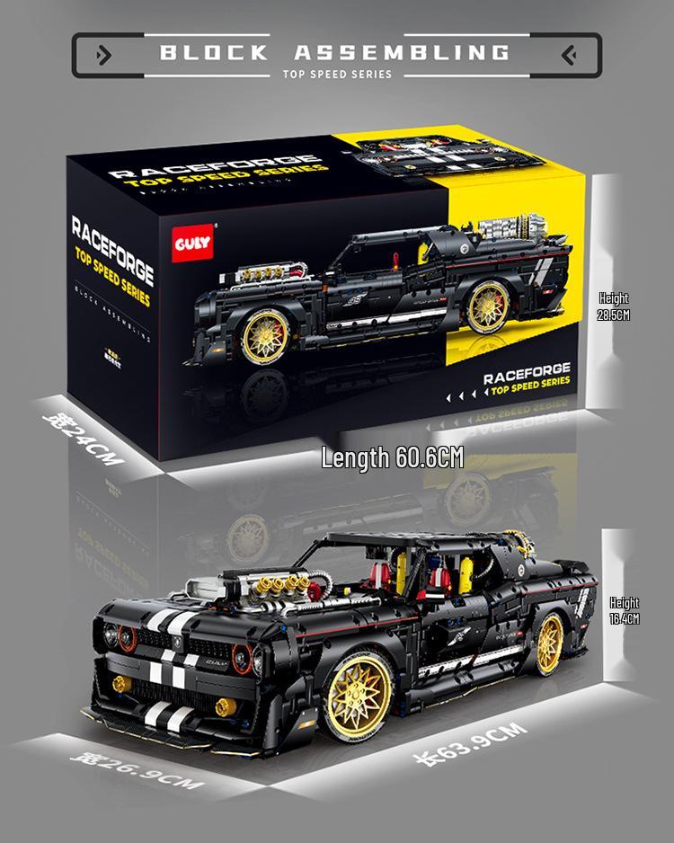 Ancient Encouragement 10637: Adult High-Difficulty Remote Control Supercar Building Blocks Model.