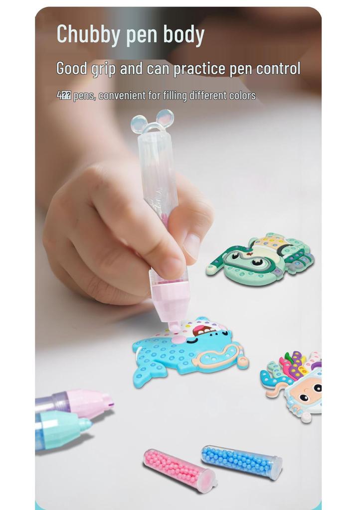 DIY Children's 3D Bead Pen & Sticker Painting Toy - Creative Educational Decor