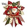 Artisan Fabric Christmas Decorations DIY Quilted Bow Sewing Craft Kit, Pre-cut Patchwork Sophisticated Crafting Set Set, Holiday Door Hanger for Wall