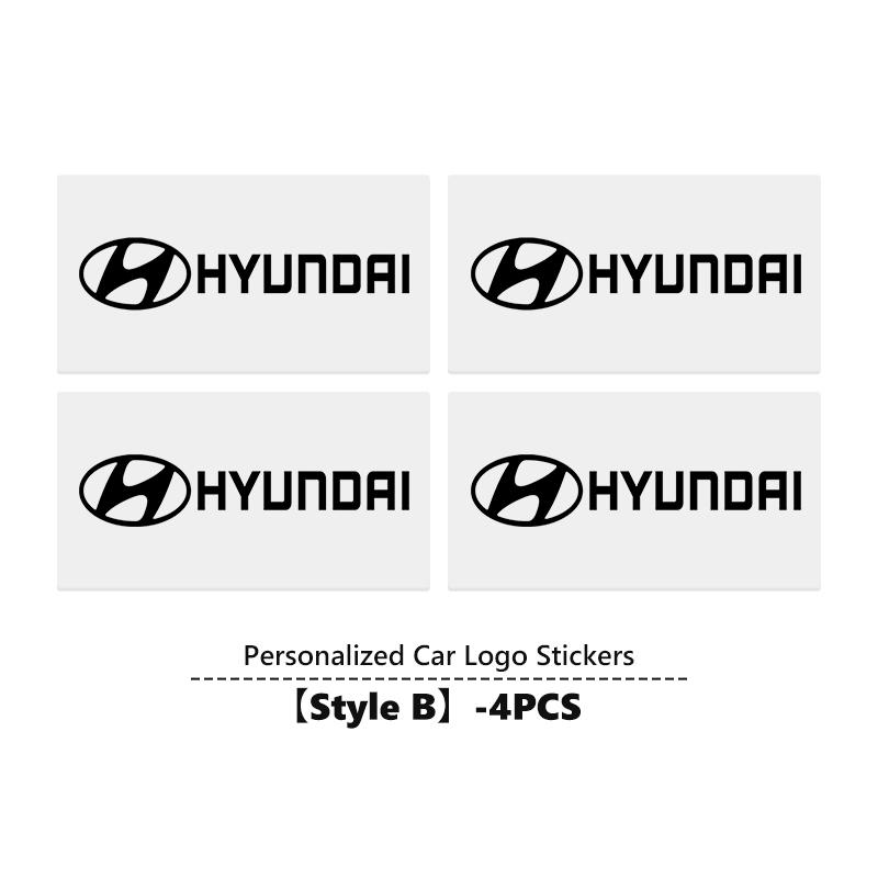 2/4/8pcs Crystal Car Emblem Logo Decorative Stickers Badge Decal For Hyundai Genesis N-LINE I10 I20 I30 I40 IX20 IX35 Kona Getz NN1