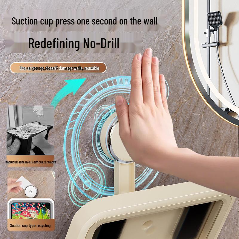 Waterproof Wall-Mounted Phone Holder for Shower and Bathroom