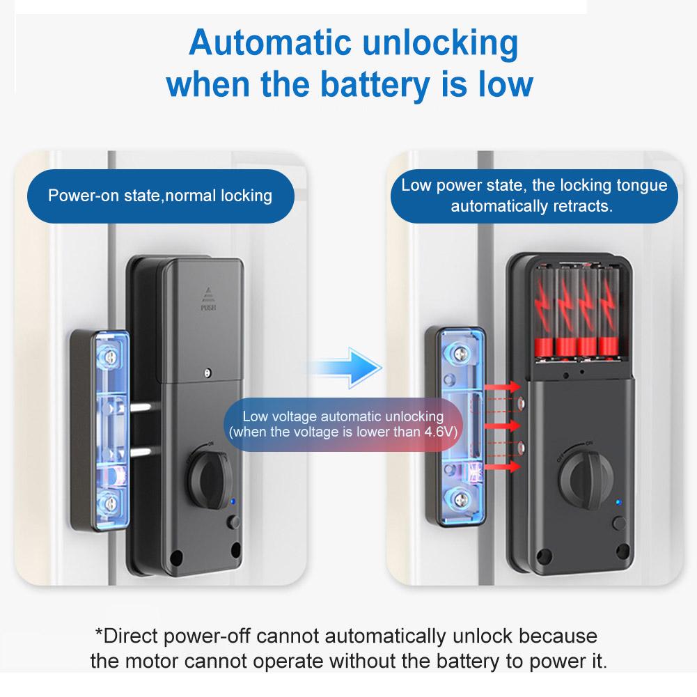 Bohrloses Unsichtbares Smart Lock Für Holztüren Innen Speziell Entwickelt Für Innenholztüren. Nahtloser Innenraum