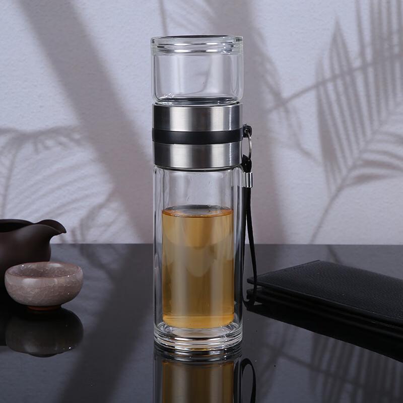SX Tea Infuser Double-Wall Borosilicate Glass Bottle