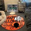 Playful Round Halloween Multicolor Rug Pad, Non-Slip Floor Mat for Kitchen