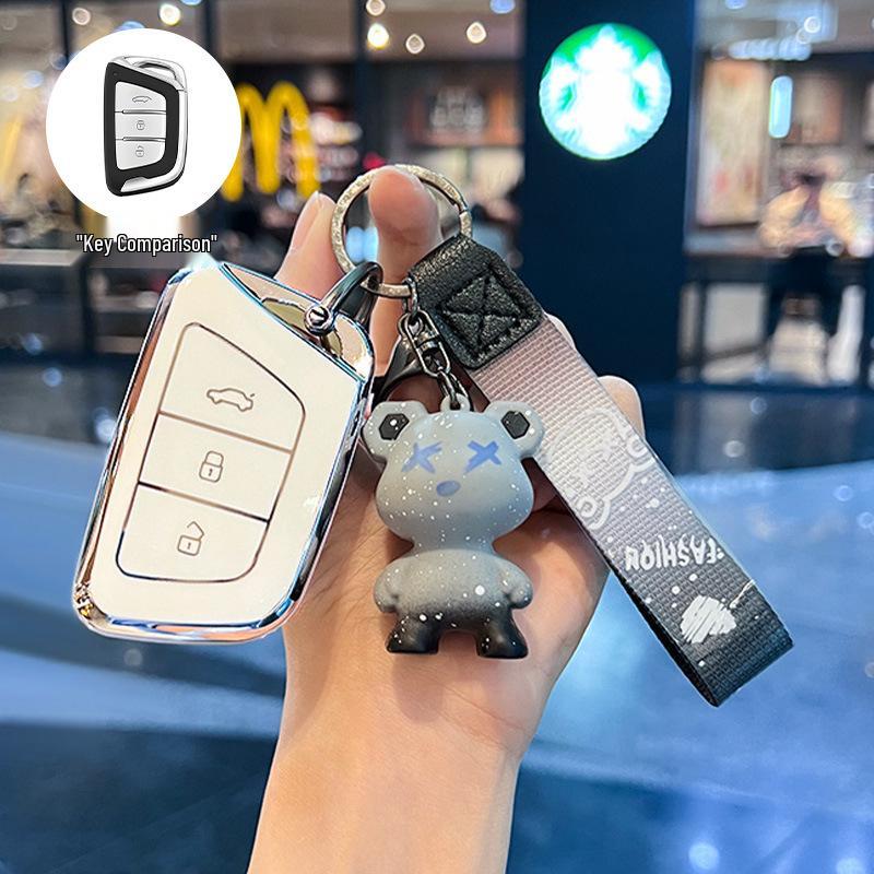 JAC Car Key Cover for Jiayue A5, X4, X7, iC5, iEVS4/7S/T8, and Ruifeng S4/S7/M6