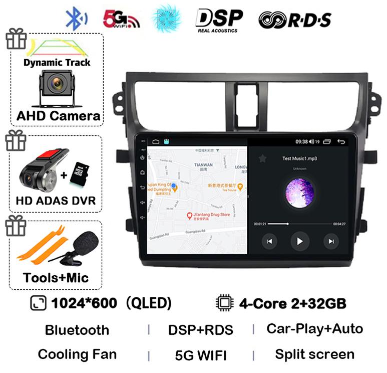 Android 14 Carplay Auto Car Radio For SUZUKI CELERIO/CULTUS 2015 2016 2017 4G WIFI Multimedia Video Player 360 Camera Stereo DSP