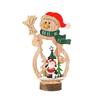 New Wooden Snowman Christmas Tree Desktop Ornaments Painted Hollow Wood Assembled Decorations Home Bar Xmas Table Decor Crafts