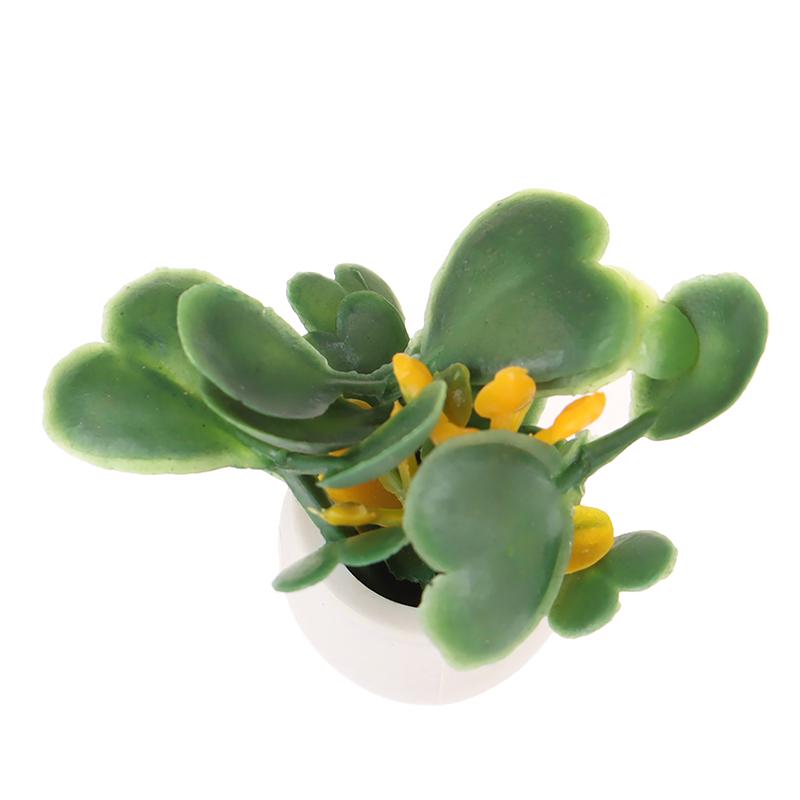 1:12 Dollhouse Miniature Green Plant In Pot Furniture Home Decor Accessories
