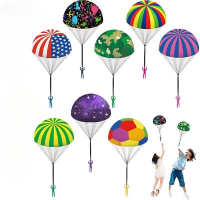 Tangle Free Parachute Toys Easter Basket Stuffers for Toddlers with Small Figures Outdoor Flying Toys Air Parachute