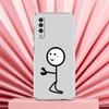 Phone Case For Samsung A56 A36 A26 A24 A16 A14 A12 A32 A50 A70 A22 A40 A34 A54 A42 A52 5G A06 Cover Cute Matchstick Men Couple