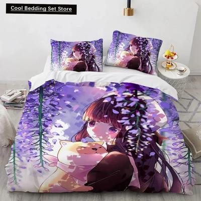 Anime Cardcaptor Sakura gultas veļas komplekts, segas segas segas gultas komplekts segas pārvalks spilvendrāna, karaliskās karalienes karalienes 2 izmēra zēni, meitenes, pieaugušie