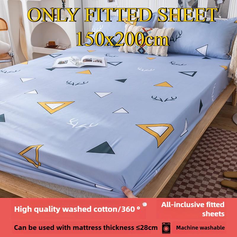 Sábana Bajera No se decolora No hace bolitas Sábana de una pieza Antideslizante Multiespecificación Ropa de Cama Cubrecama Protector