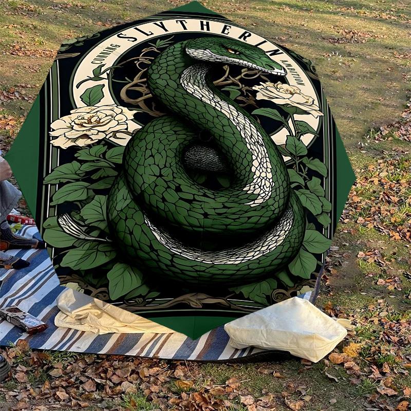 1PC Warner Slytherin Ambition Umbrella-8-Rib Reinforced, Automatic Open, Lightweight & Durable-A26