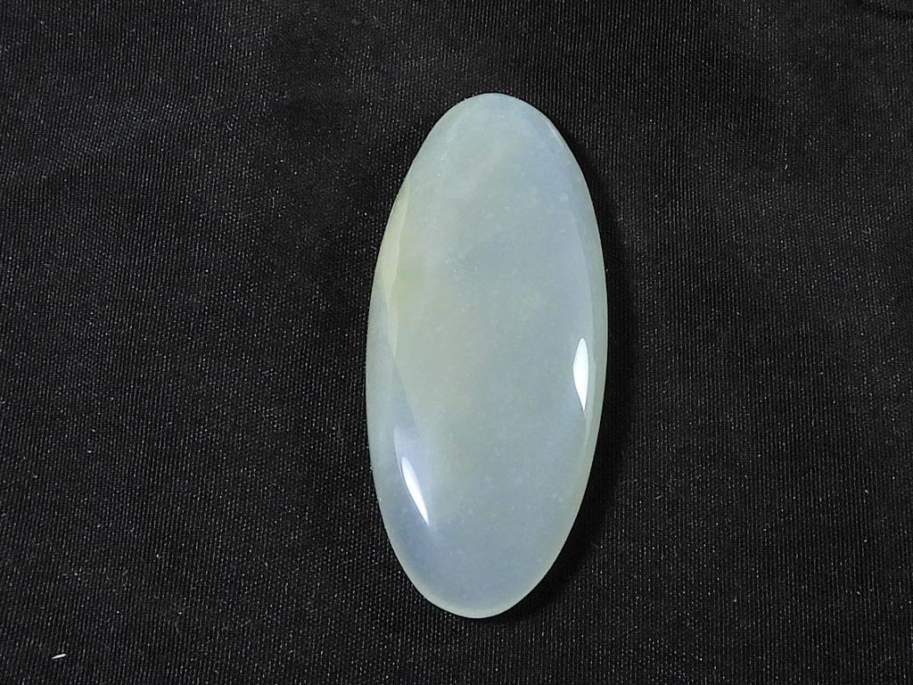 44Cts. Natural Peru Blue Opal Oval Crystal Cabochon Loose Gemstone 24X49MM SK-2484
