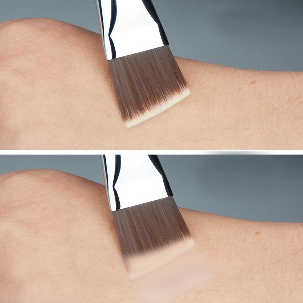 Beveled Shaped Blade Flat Foundation Brush Black Makeup Brushes Professional Women Face Base Liquid Foundation Cosmetics Brush